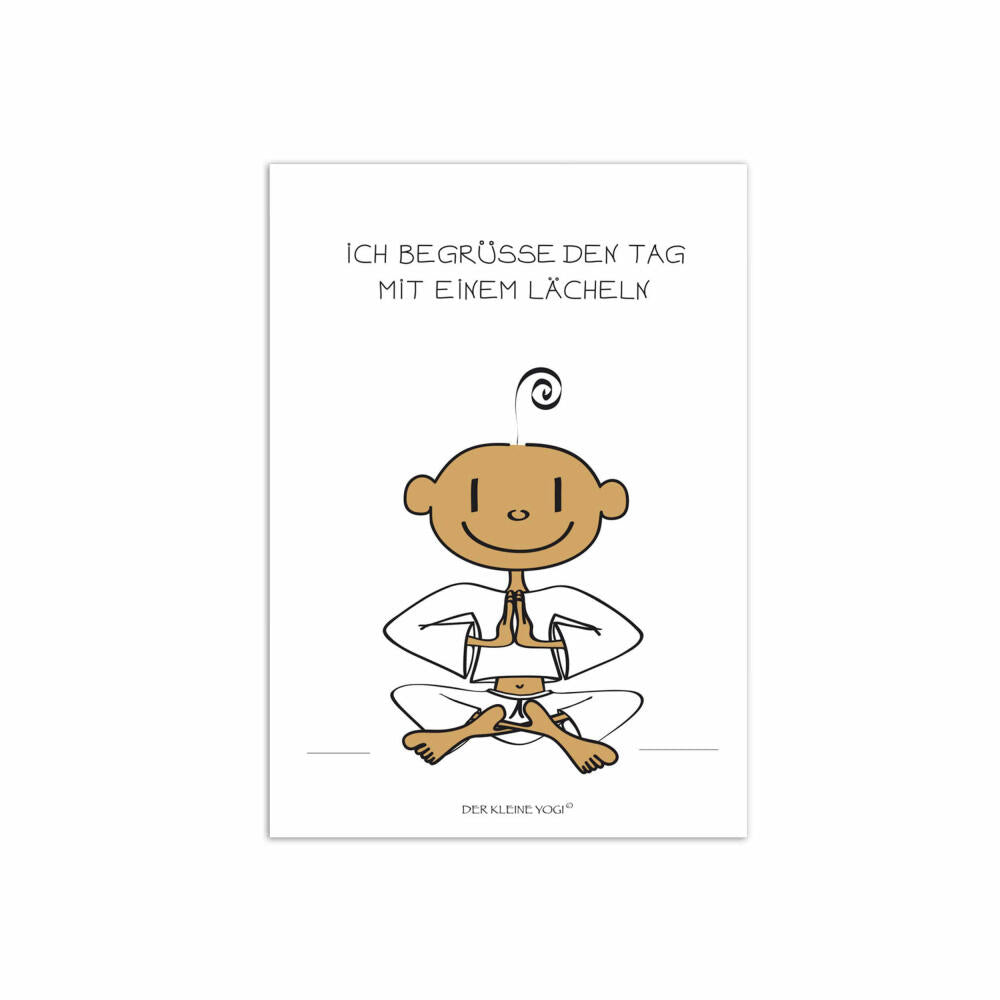 Goebel Der Kleine Yogi Postkarte Ich begrüsse den Tag, 10er Pack Postkarten, Post Karte, Papier / Pappe, 10.5 cm x 15 cm, 54100211