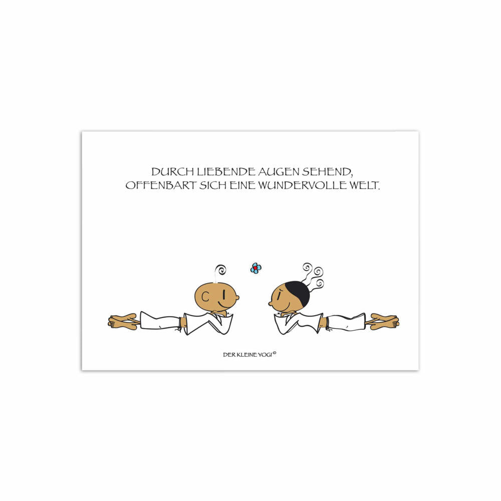 Goebel Der Kleine Yogi Postkarte Liebend Augen, 10er Pack Postkarten, Post Karte, Papier / Pappe, 10.5 cm x 15 cm, 54100261