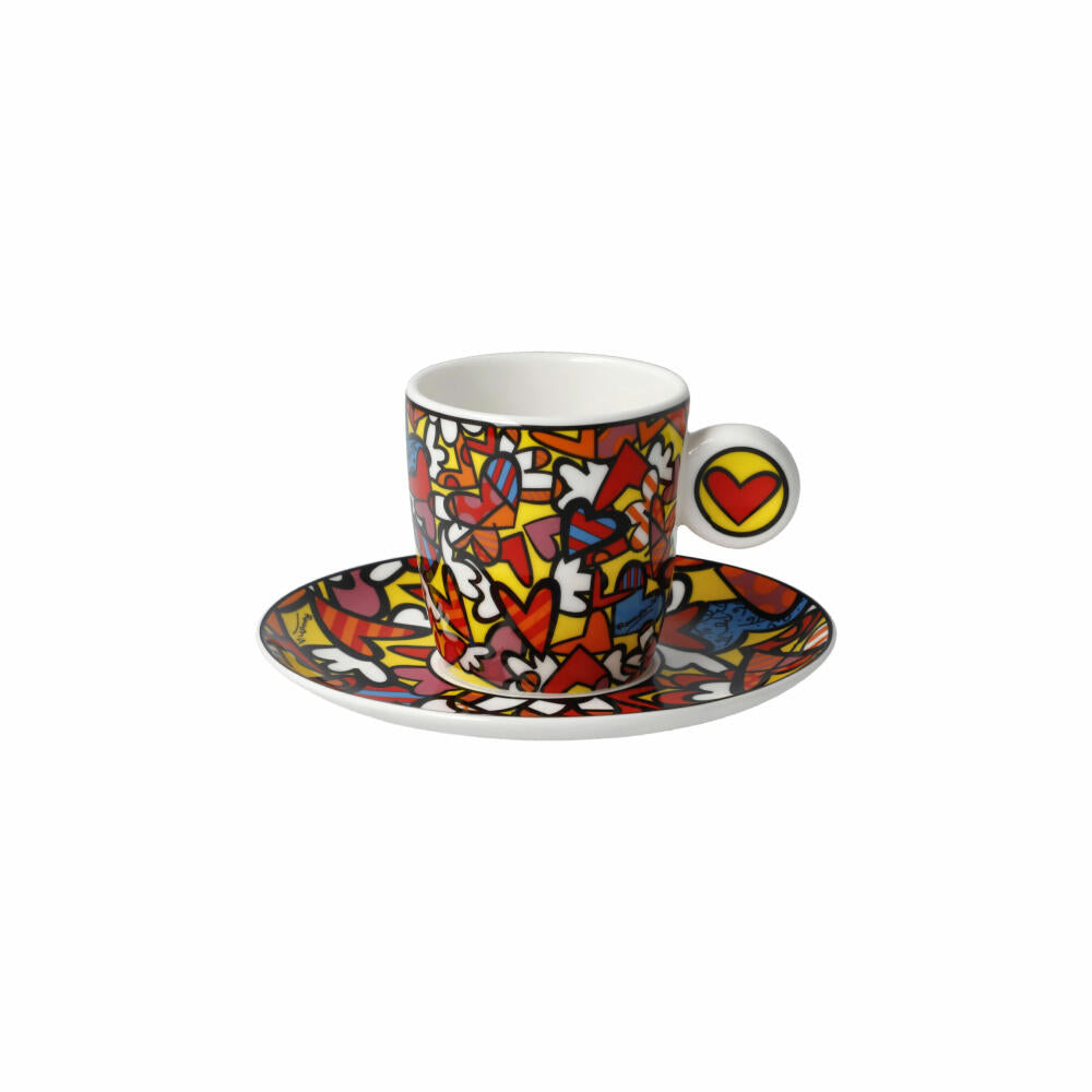 Goebel espresso cup Romero Britto - All We Need is Love, cup, mug, fine bone china, colorful, 100 ml, 66452881