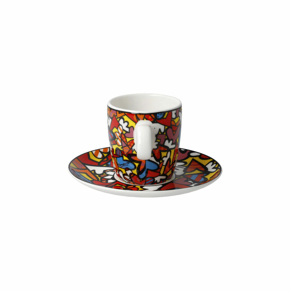Goebel espresso cup Romero Britto - All We Need is Love, cup, mug, fine bone china, colorful, 100 ml, 66452881