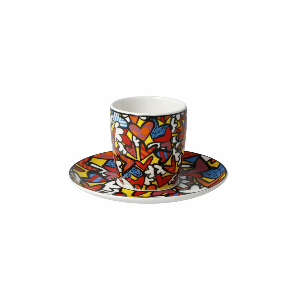 Goebel espresso cup Romero Britto - All We Need is Love, cup, mug, fine bone china, colorful, 100 ml, 66452881