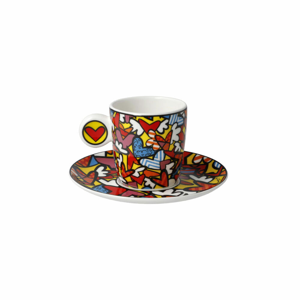 Goebel espresso cup Romero Britto - All We Need is Love, cup, mug, fine bone china, colorful, 100 ml, 66452881