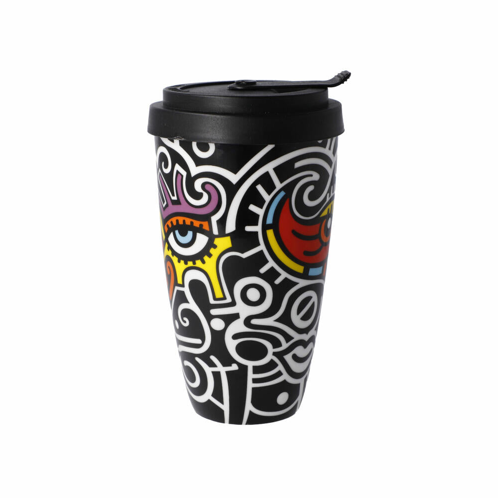 Goebel Mug To Go Billy the Artist - Bright Eyes, drinking mug, coffee mug, Pop Art, Fine Bone China, colorful, 500 ml, 67080621