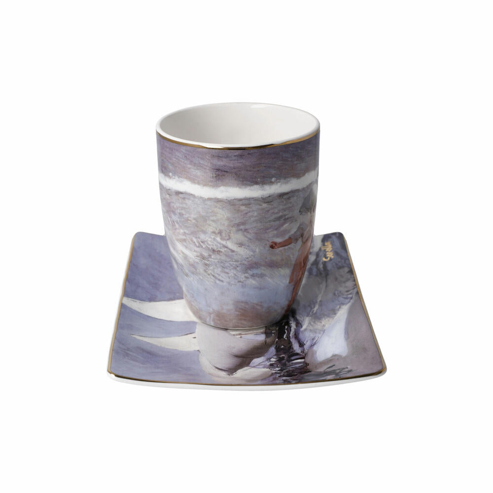 Goebel artist mug Joaquin Sorolla - Sisters on the Beach, cup with saucer, Artis Orbis, Fine Bone China, colored, 350 ml, 67018041