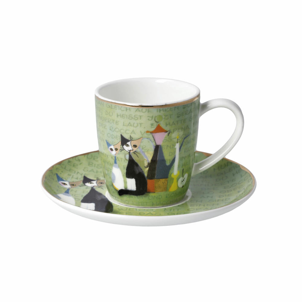 Goebel Espressotasse Rosina Wachtmeister - La storia, mit Untertasse, Fine Bone China, Bunt, 100 ml, 66860881