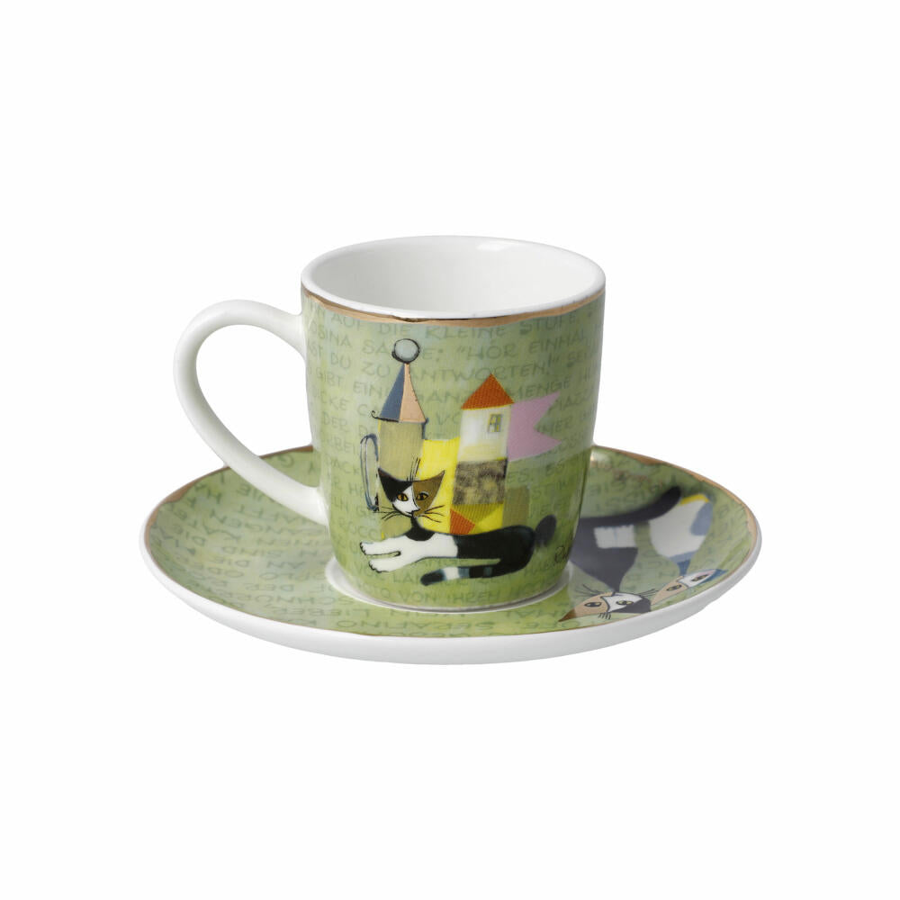 Goebel Espressotasse Rosina Wachtmeister - La storia, mit Untertasse, Fine Bone China, Bunt, 100 ml, 66860881