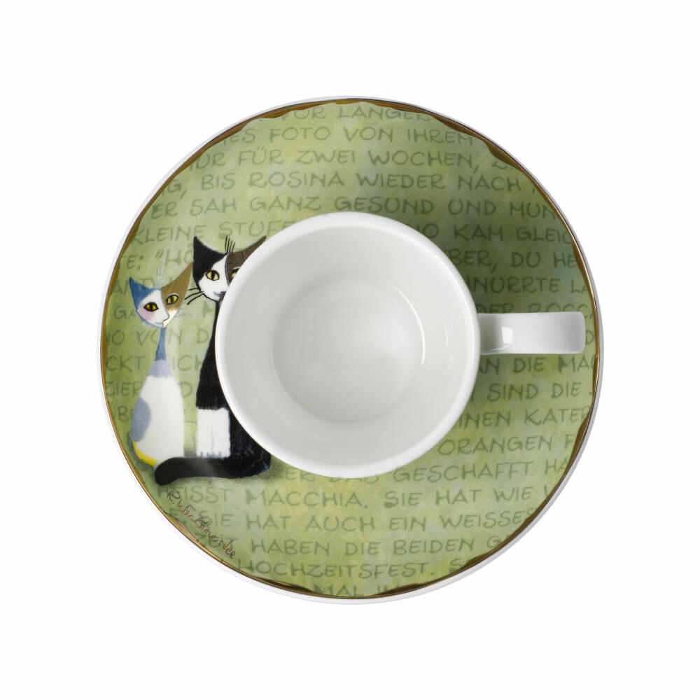 Goebel Espressotasse Rosina Wachtmeister - La storia, mit Untertasse, Fine Bone China, Bunt, 100 ml, 66860881