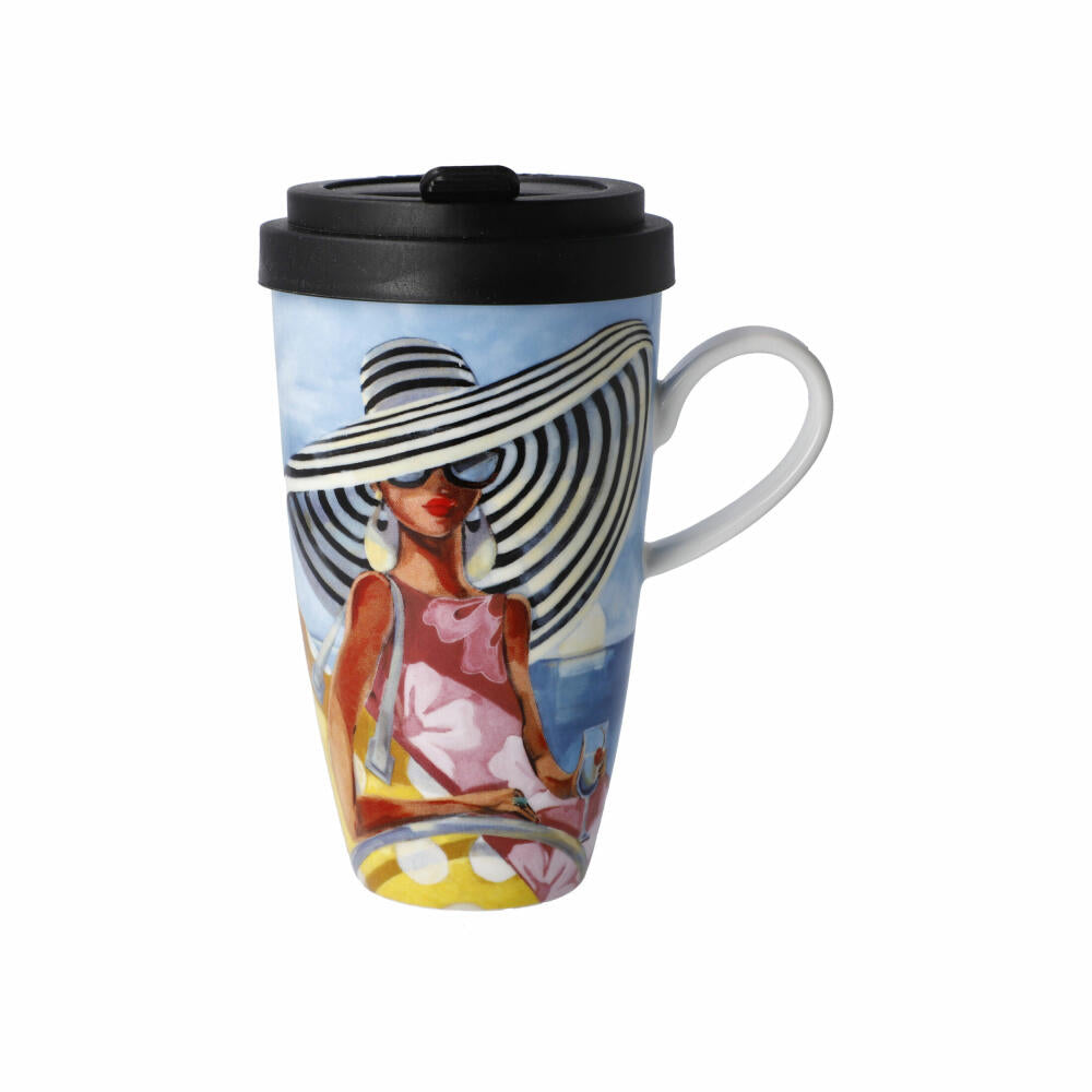 Goebel Mug To Go Trish Biddle - Summer Girl, Drinking Mug, Coffee Mug, Artis Orbis, Fine Bone China, Colorful, 500 ml, 67140261