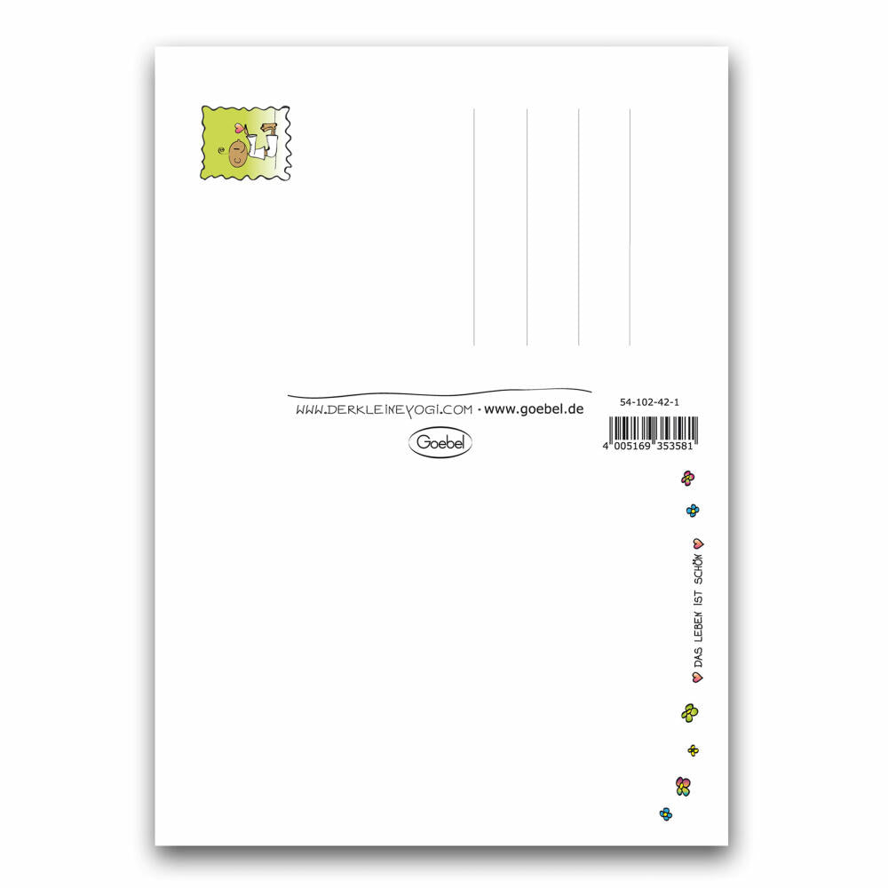Goebel Postcard The Little Yogi - Life is like a flowerbed, paper/cardboard, colored, 1 piece, 54102381