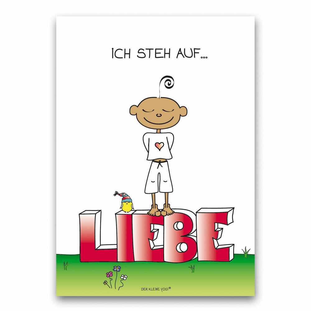 Goebel Postkarte Der kleine Yogi - Ich steh auf Liebe, Grußkarte, Papier/Pappe, Bunt, 1 Stück, 54102411