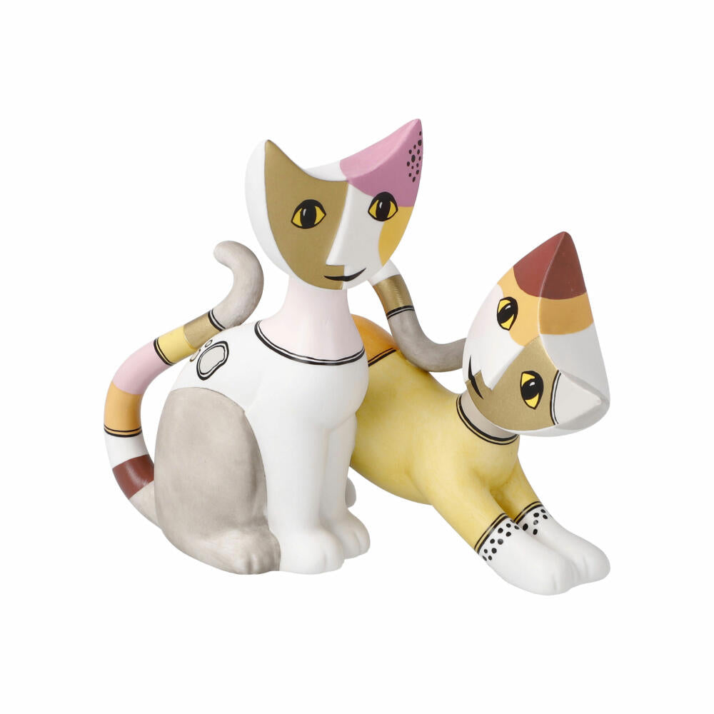 Goebel Figurine Rosina Wachtmeister - Cats Sara e Sereno, Cat World, Biscuit Porcelain, Colorful, 31343061