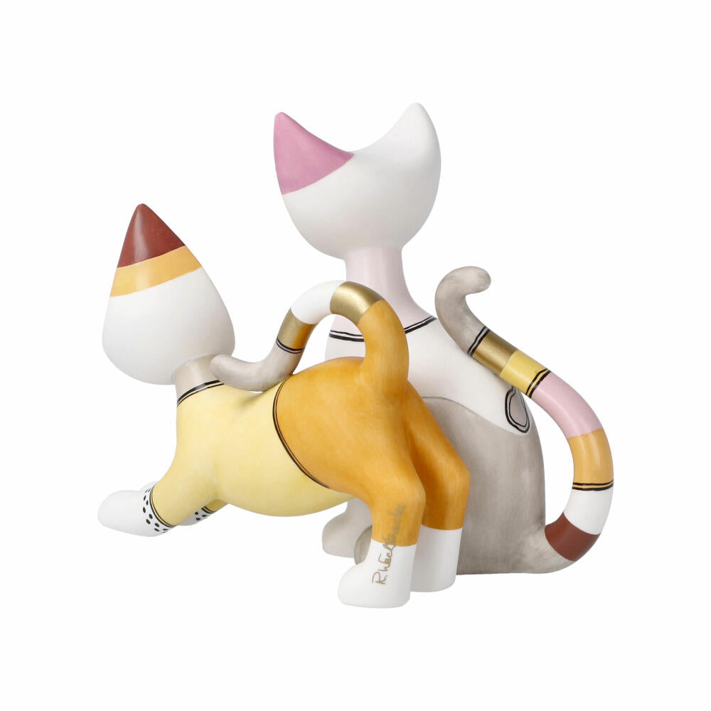Goebel Figurine Rosina Wachtmeister - Cats Sara e Sereno, Cat World, Biscuit Porcelain, Colorful, 31343061