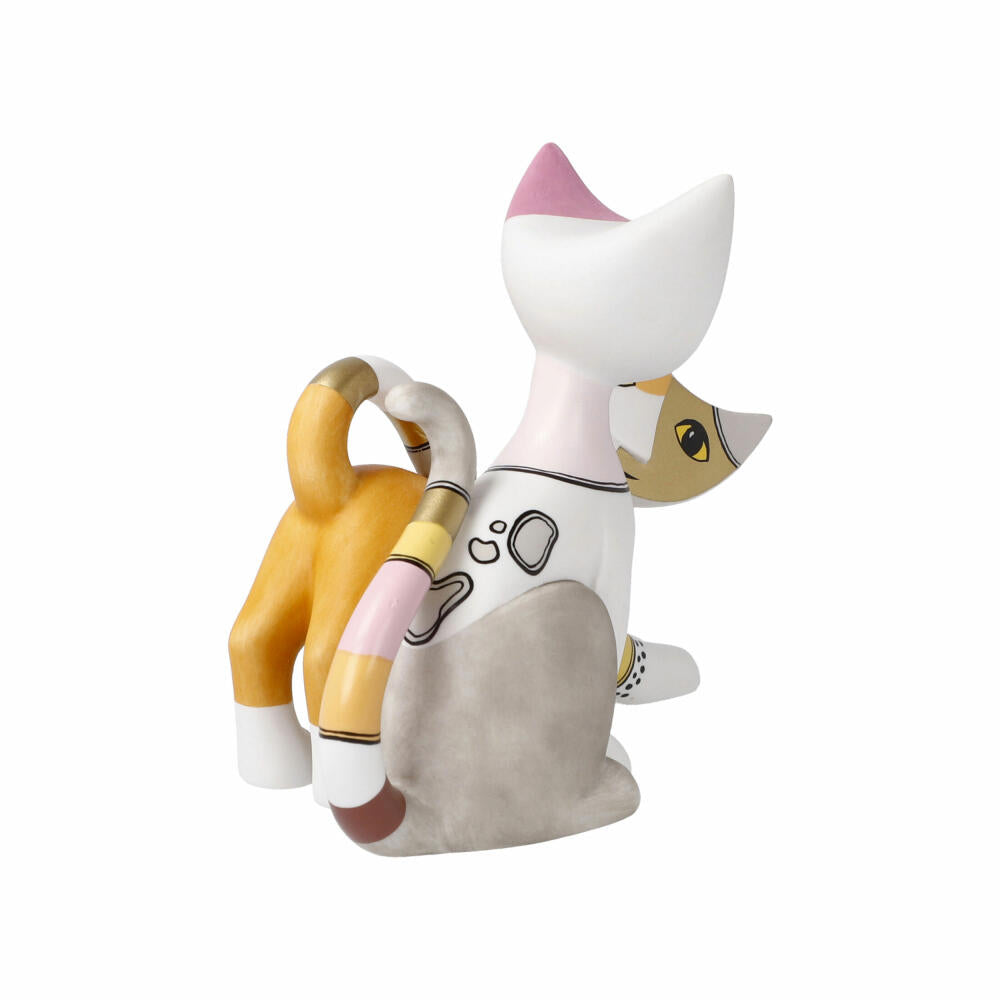 Goebel Figurine Rosina Wachtmeister - Cats Sara e Sereno, Cat World, Biscuit Porcelain, Colorful, 31343061