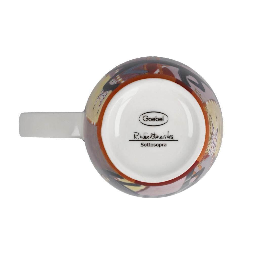 Goebel Teetasse mit Deckel und Sieb Rosina Wachtmeister - Sottosopra, Becher, Fine Bone China, Bunt, 450 ml, 66861081