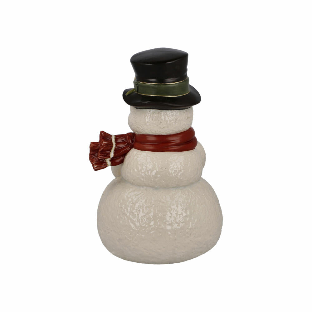 Goebel Figur Kleiner Glücksbote, Schneemann Dekofigur, Steingut, Weiß, 22 cm, 66704141