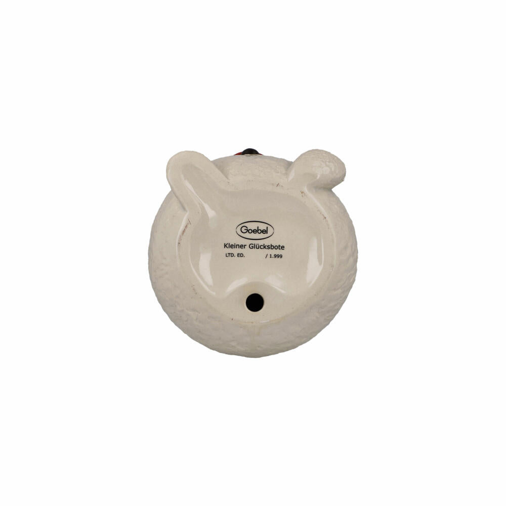 Goebel Figur Kleiner Glücksbote, Schneemann Dekofigur, Steingut, Weiß, 22 cm, 66704141