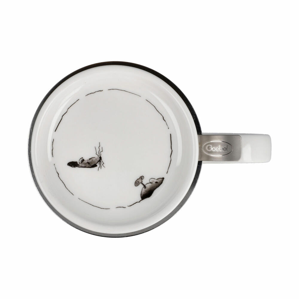 Goebel Teetasse mit Deckel und Sieb Peter Schnellhardt - Mittagspause, Becher, Fine Bone China, Bunt, 450 ml, 26500271