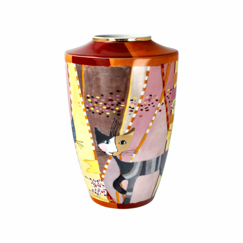 Goebel Vase Sottosopra - Rosina Wachtmeister, decorative vase, cats, porcelain, 24 cm, 66861101