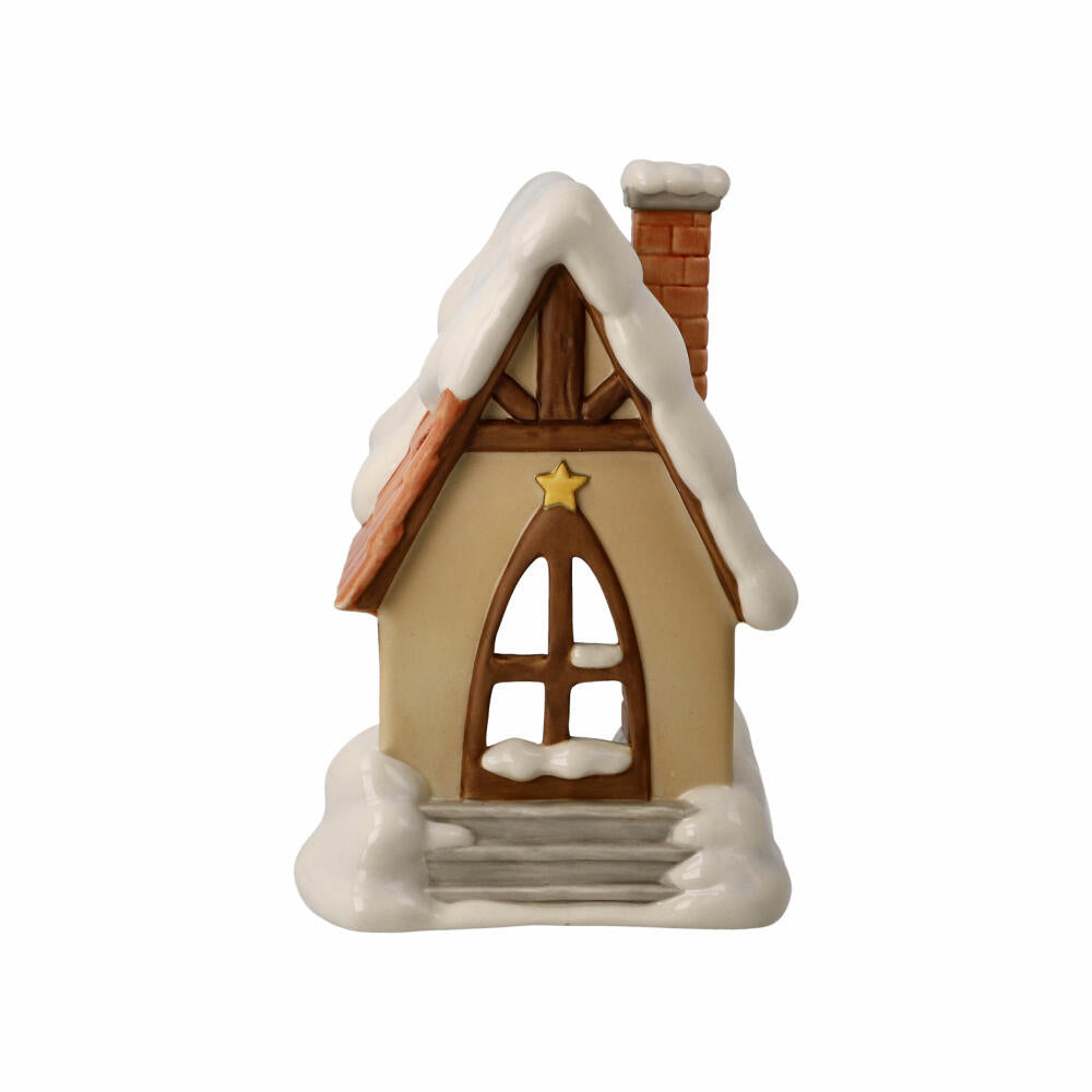 Goebel lantern light house, winter forest, Christmas, tealight holder, decoration, stoneware, H 17 cm, 66704241