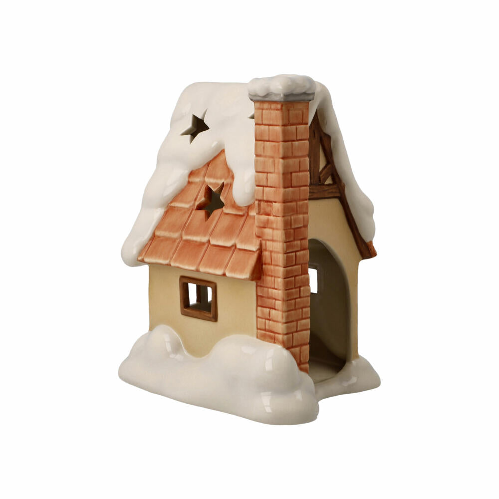 Goebel lantern light house, winter forest, Christmas, tealight holder, decoration, stoneware, H 17 cm, 66704241