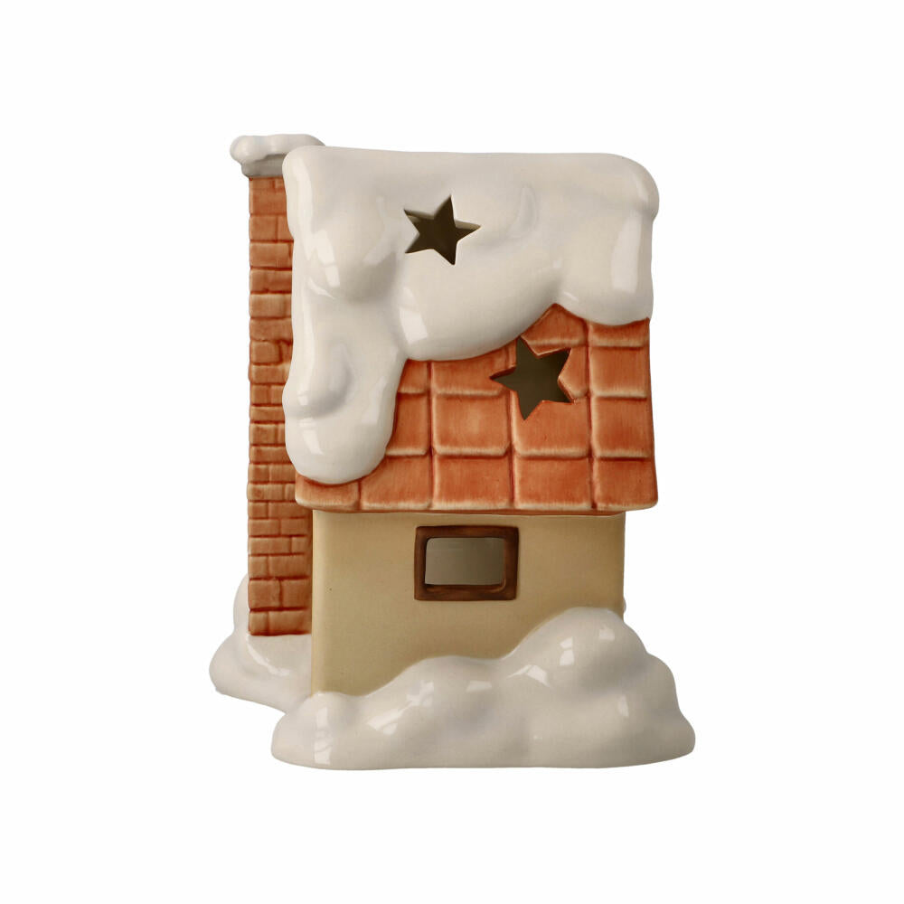 Goebel lantern light house, winter forest, Christmas, tealight holder, decoration, stoneware, H 17 cm, 66704241