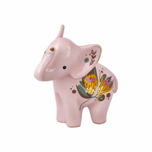 Goebel figure Wanjala, Elephant, elephant figure, elephant figure, decorative figure, porcelain, rose, 70001041