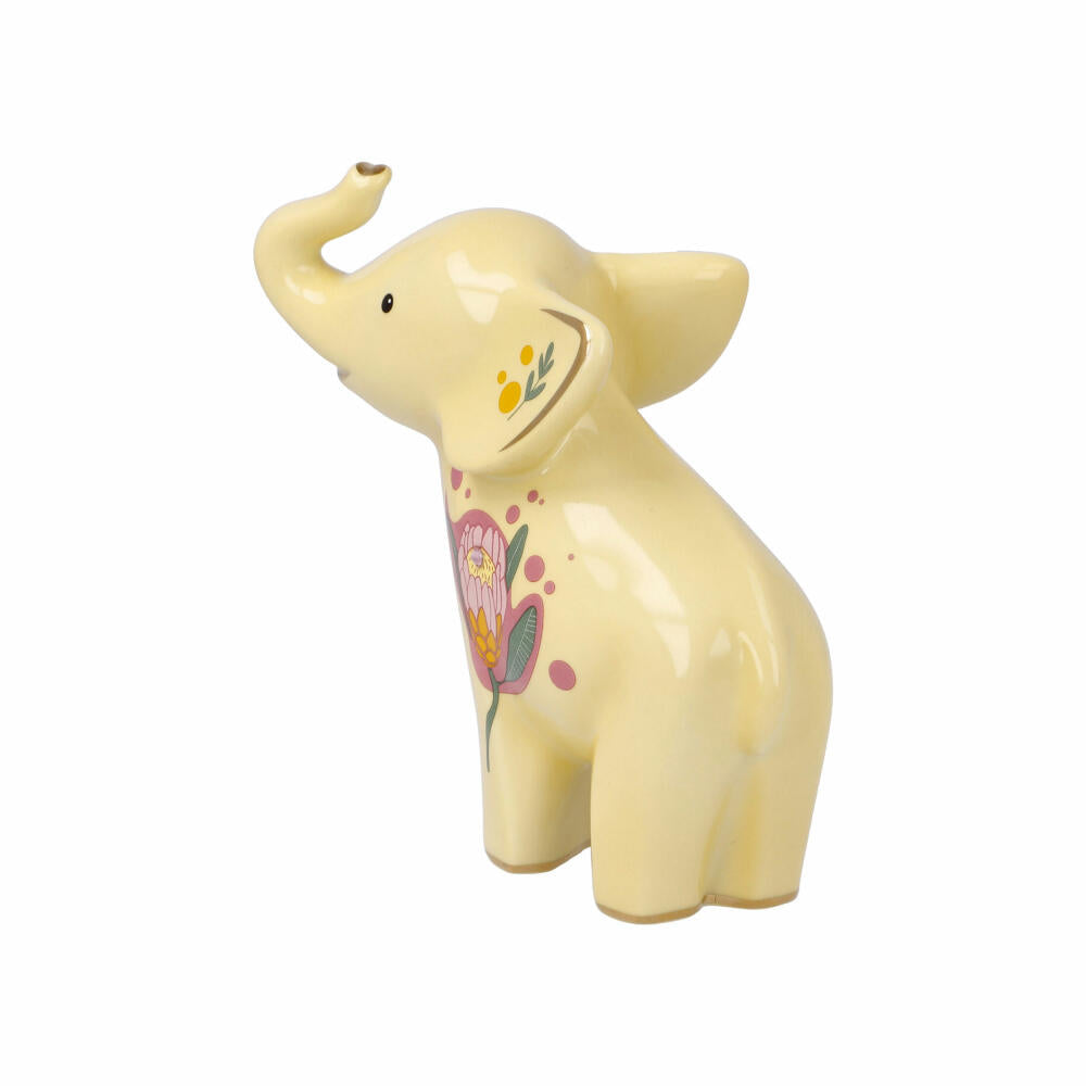 Goebel Figurine Jotto, Elephant, Elephant Figure, Elephant Figure, Decorative Figure, Porcelain, Yellow, 70001051