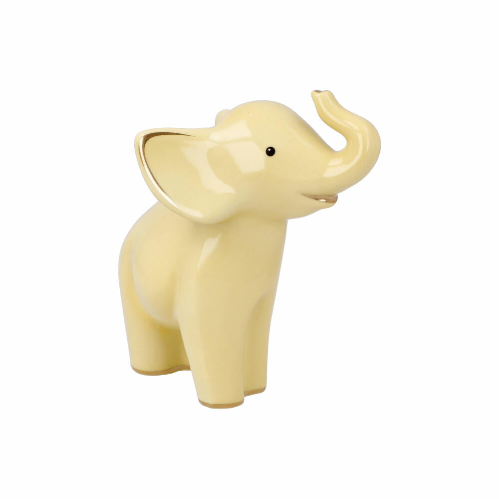 Goebel Figurine Jotto, Elephant, Elephant Figure, Elephant Figure, Decorative Figure, Porcelain, Yellow, 70001051