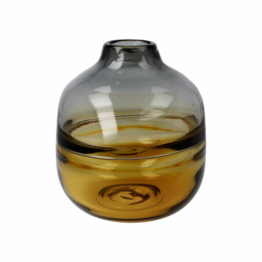 Goebel Vase Topaz Stone, Dekovase, Blumenvase, Glas, Braun, 19 cm, 23122781
