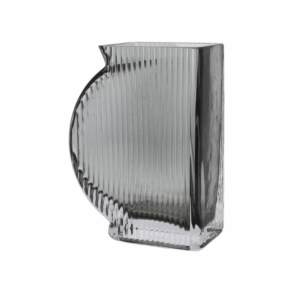 Goebel Vase White Hibiscus, decorative vase, flower vase, glass, gray, 15 cm, 23122861