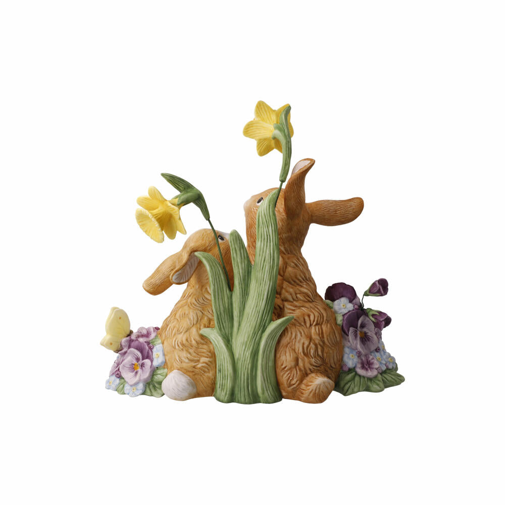 Goebel Figur Hasenpaar - Frühlingserwachen, Steingut, Bunt, Limited Edition, 66845331