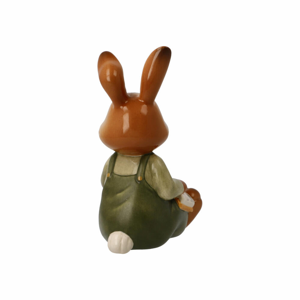 Goebel Figurine Rabbit School - Early Practice Makes Perfect, Easter, Stoneware, Colorful, 10 cm, 66845421
