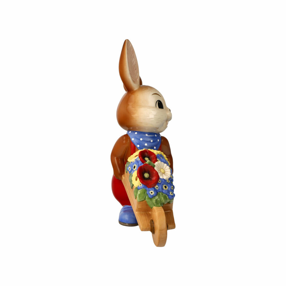 Goebel Figurine Bunny Boy - Spring is so beautiful, Stoneware, Colorful, 25 cm, 66845581