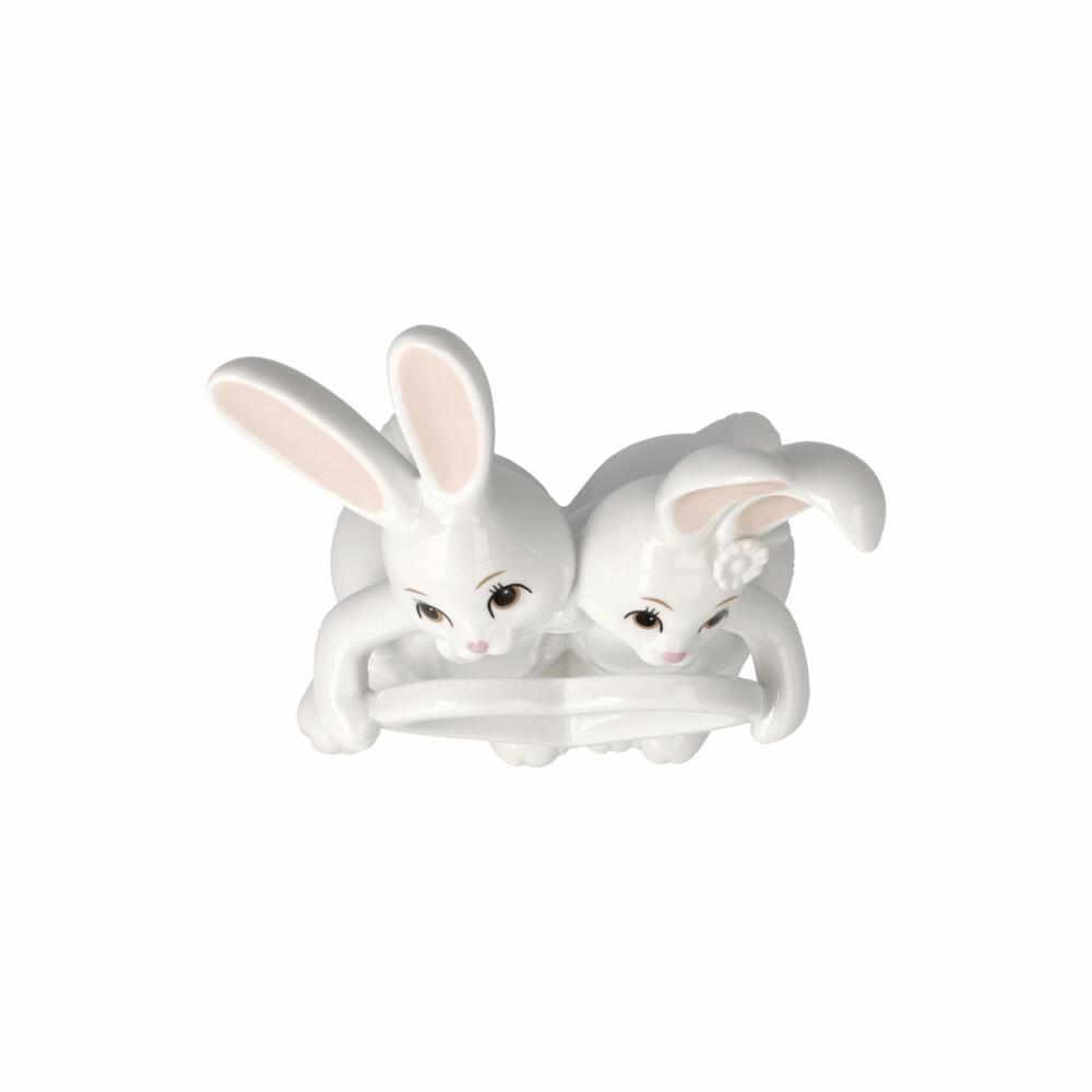 Goebel figurine rabbit pair Snow White - Forever, porcelain, white, 16 cm, 66845611