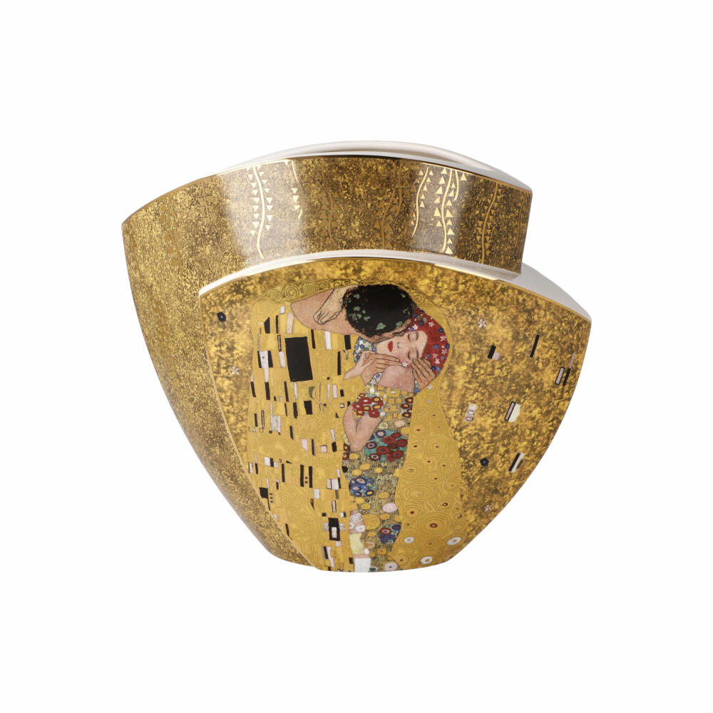 Goebel Vase Gustav Klimt - The Kiss / Adele Bloch Bauer, Porcelain, Colorful, 20 cm, 67062041