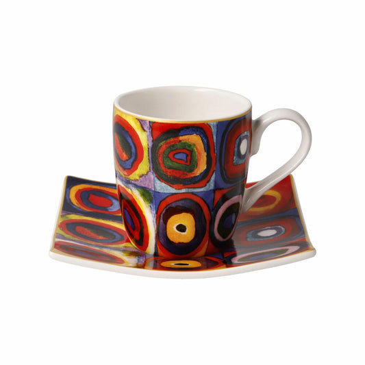 Goebel espresso cup Wassily Kandinsky - squares, fine bone china, colorful, 0.1 L, 67062151