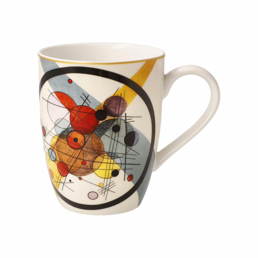 Goebel Artist Mug Wassily Kandinsky - Circles in Circles, Fine Bone China, Colorful, 0.4 L, 67062171