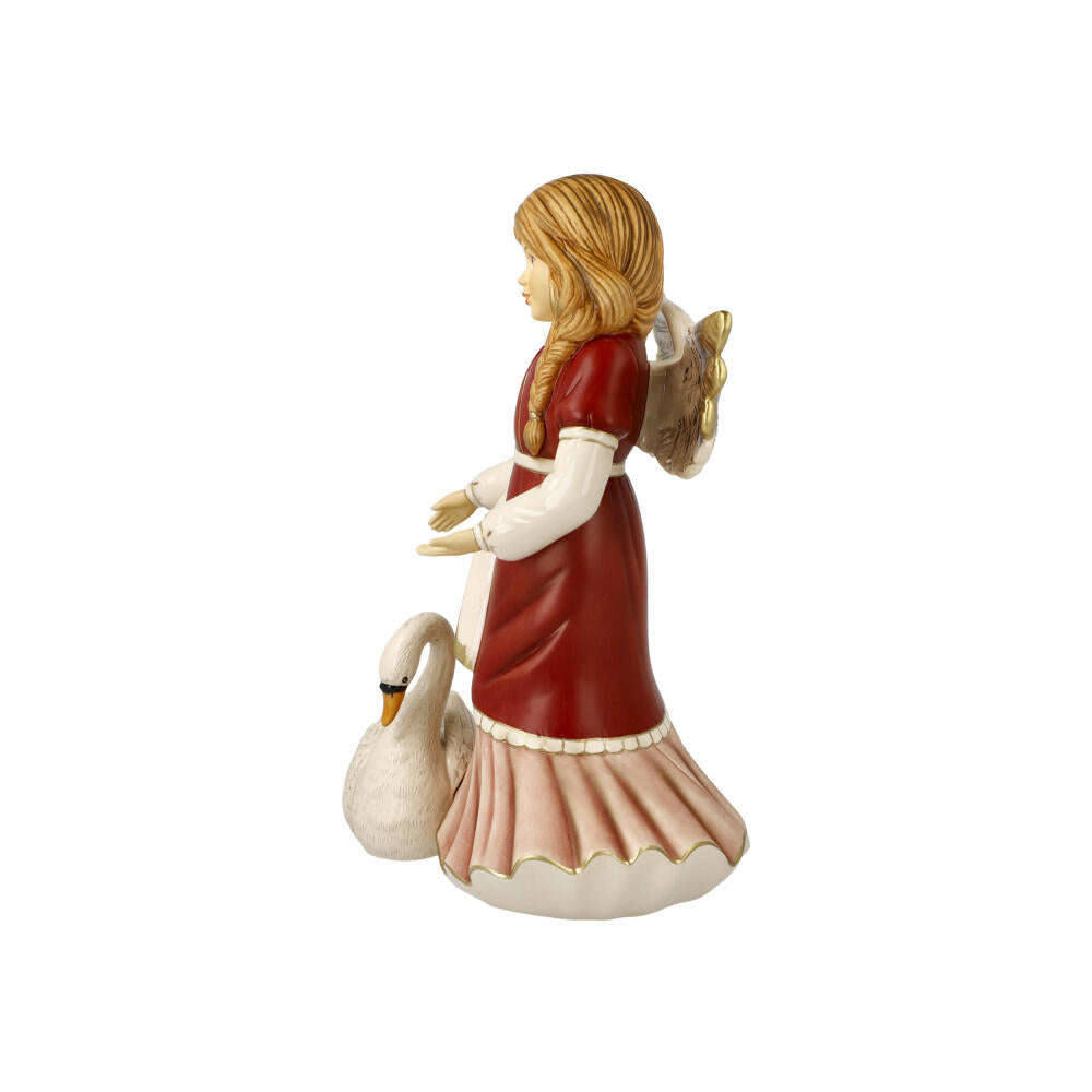 Goebel Angel Graceful Swan Friend, Decorative Figure, Stoneware, Bordeaux, 26 cm, 41670291
