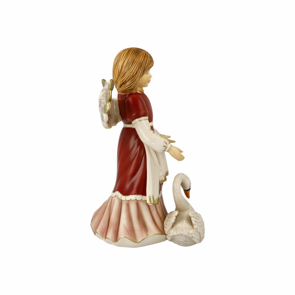 Goebel Angel Graceful Swan Friend, Decorative Figure, Stoneware, Bordeaux, 26 cm, 41670291