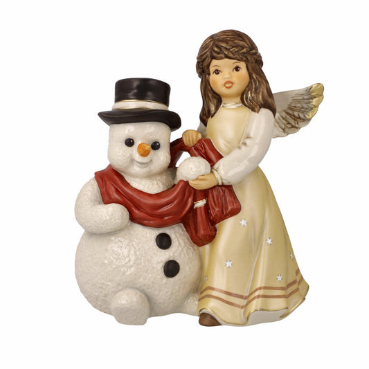 Goebel Engel Kuschelige Winternacht, Dekofigur, Weihnachten, Steingut, Champagner, 14.5 cm, 41675071