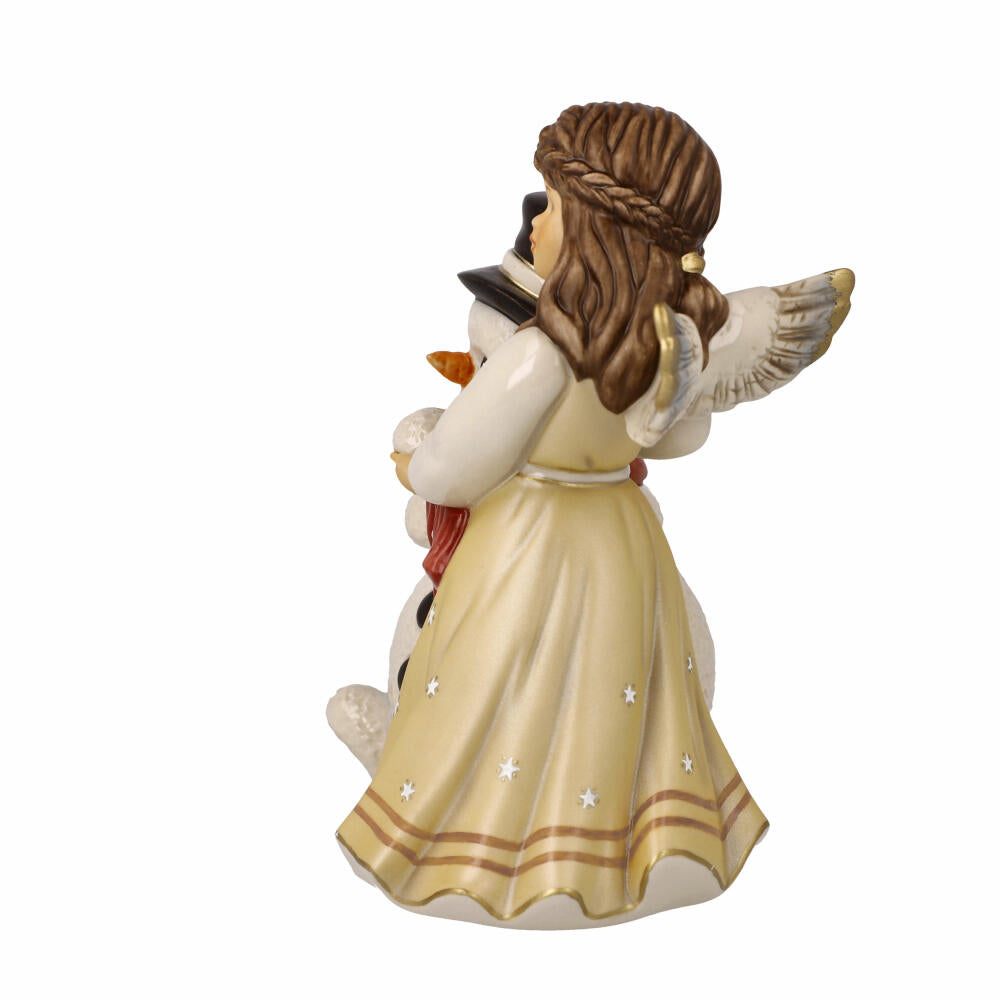 Goebel Angel Cozy Winter Night, Decorative Figure, Christmas, Stoneware, Champagne, 14.5 cm, 41675071