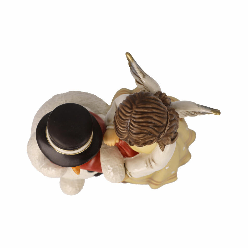 Goebel Angel Cozy Winter Night, Decorative Figure, Christmas, Stoneware, Champagne, 14.5 cm, 41675071