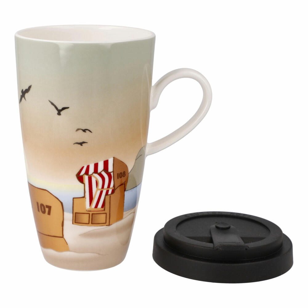Goebel Artist Mug with Lid Sunset Mood, Scandic Home, Fine Bone China, Colorful, 15 cm, 23102171