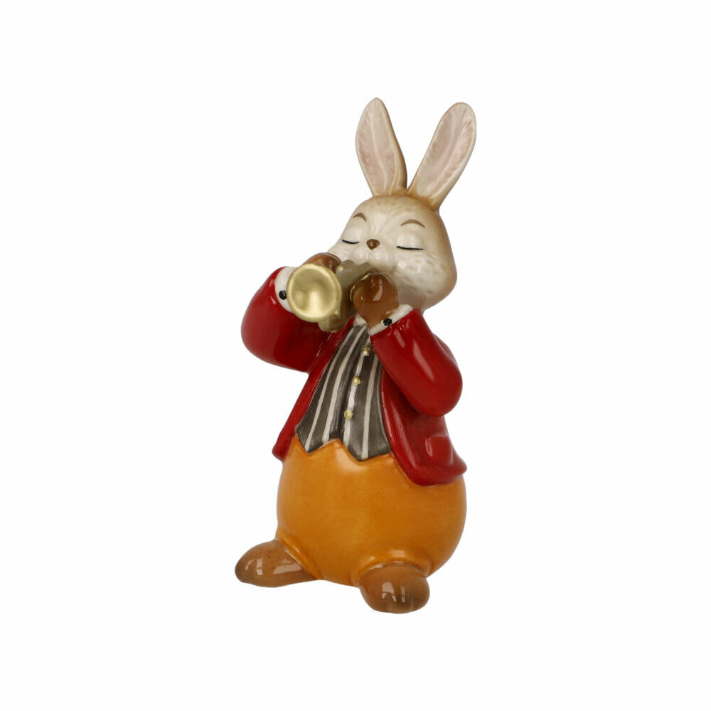 Goebel Figur Hase - Eifriger Trompeter, Osterhase, Steingut, Bunt, 8 cm, 66845771