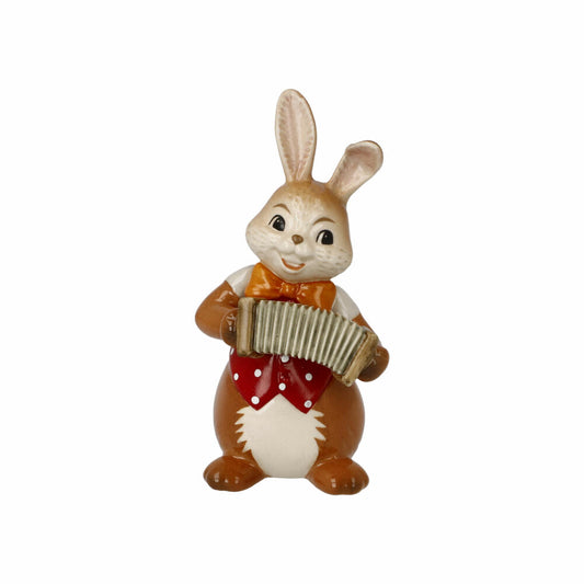 Goebel Figur Hase - Frecher Musikant, Ostern, Steingut, Bunt, 8 cm, 66845781