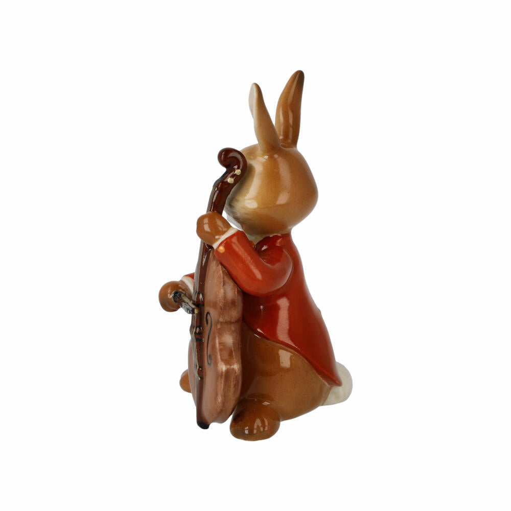 Goebel Figurine Rabbit - Happy Bassist, Easter, Stoneware, Colorful, 8 cm, 66845801