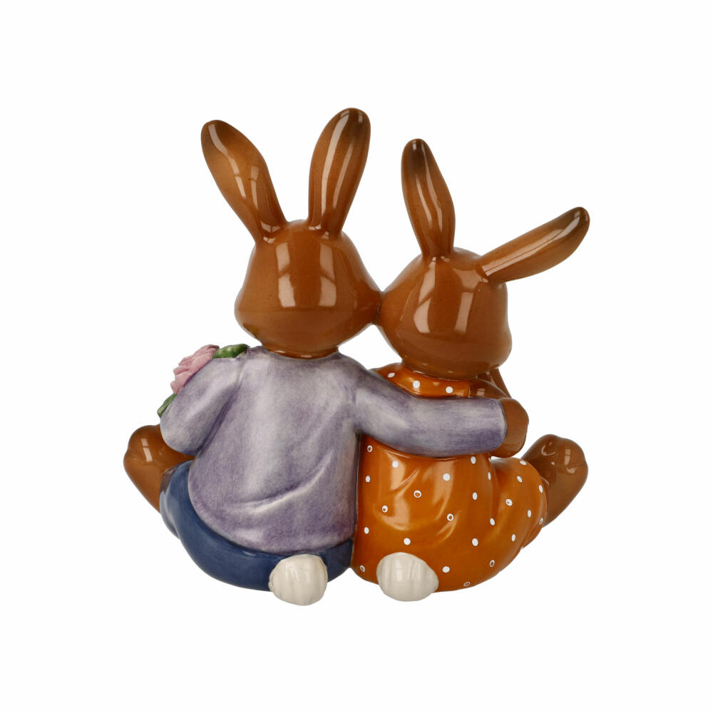 Goebel Figurine Rabbit - My Valentine's Treasure, Stoneware, Colorful, 12 cm, 66845841