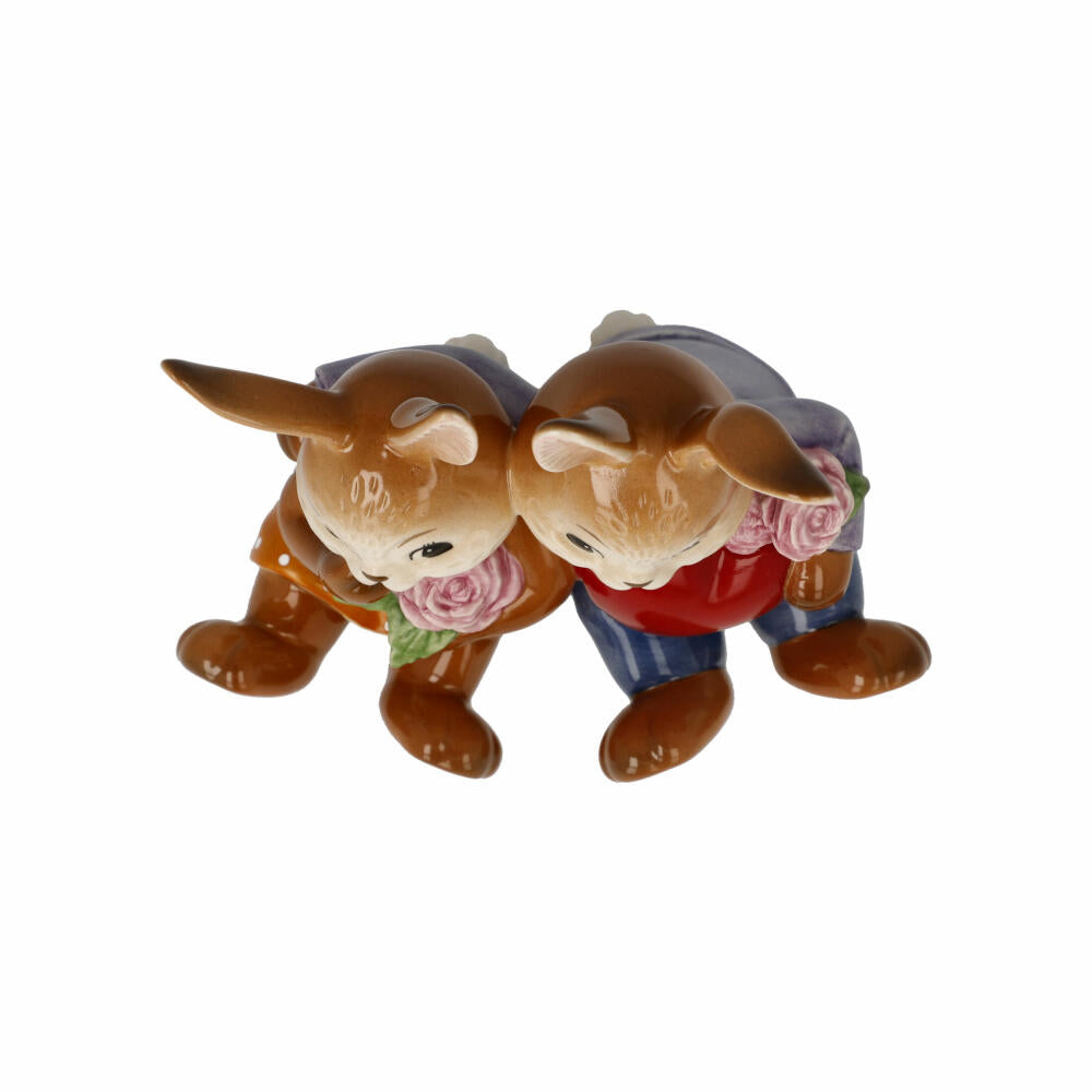 Goebel Figurine Rabbit - My Valentine's Treasure, Stoneware, Colorful, 12 cm, 66845841