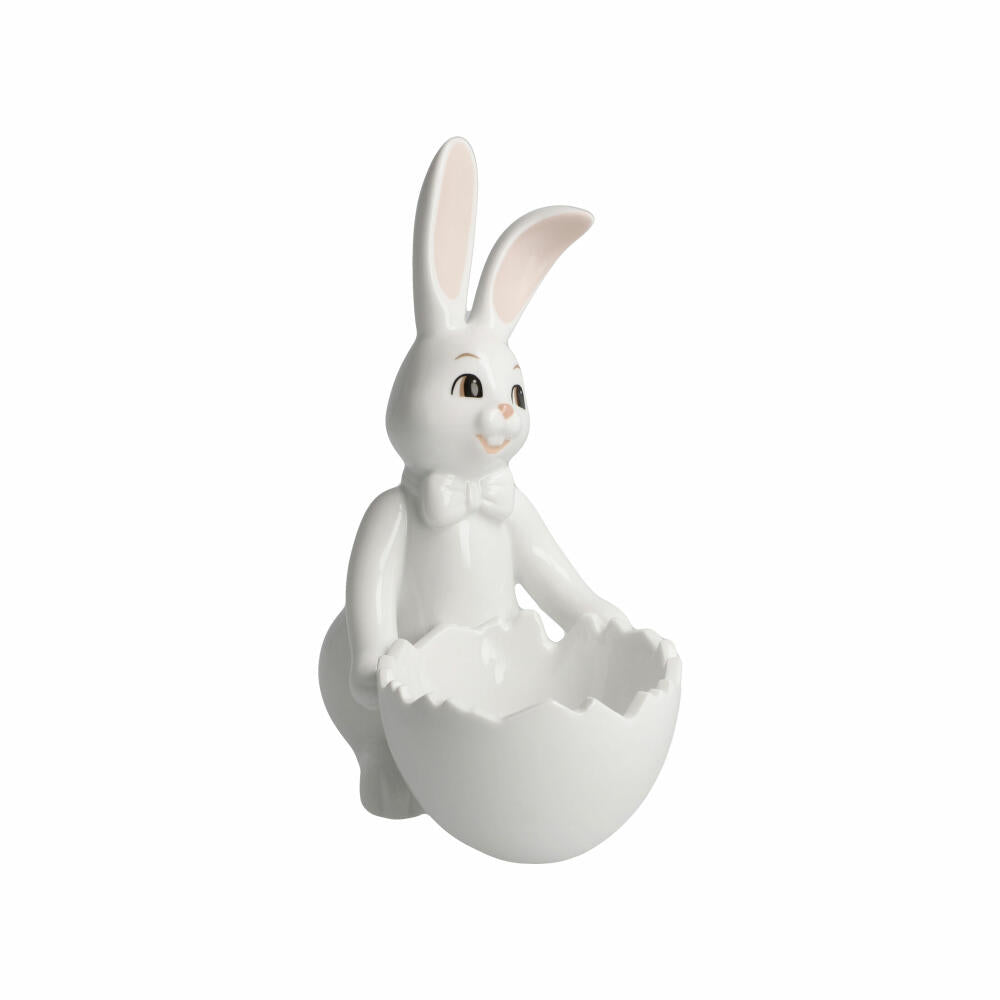 Goebel Figurine Rabbit with Bowl Snow White - Sweet Boy, Porcelain, Colorful, 16 cm, 66845921