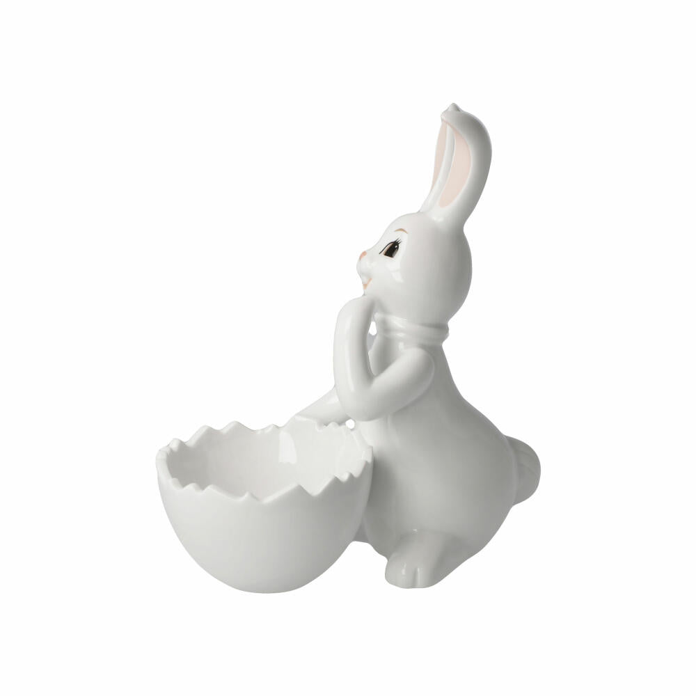 Goebel Figurine Rabbit with Bowl Snow White - Cute Girl, Porcelain, Colorful, 16 cm, 66845931